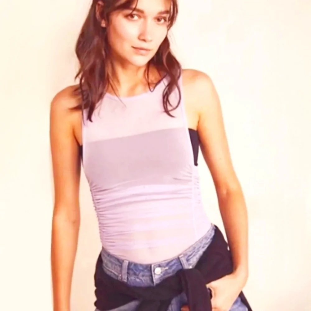 Free People Intimately Pink Under It All Cafe Bodysuit L